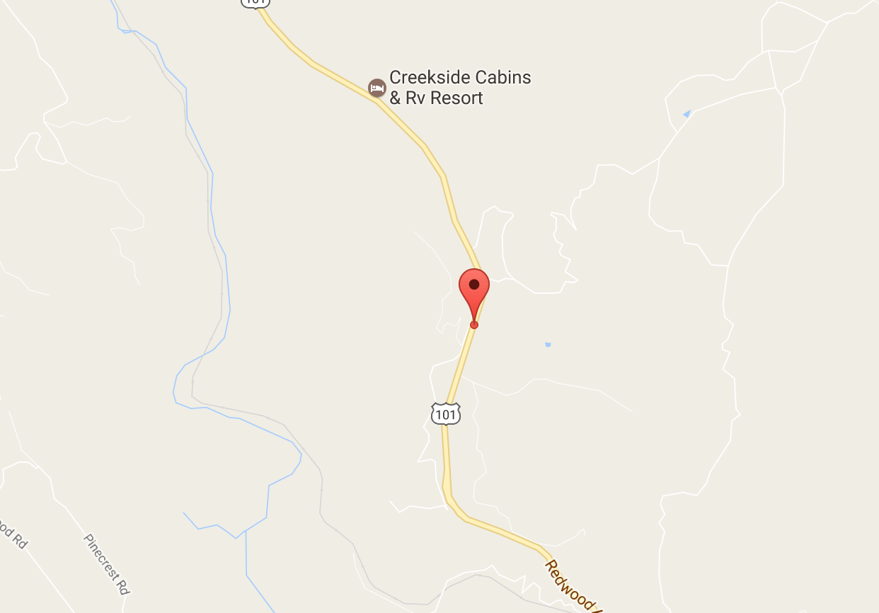 Location of the accident according to the CHP incident page.