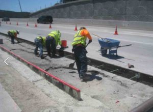 Caltrans digging trenches in San Diego, courtesy of Caltrans.