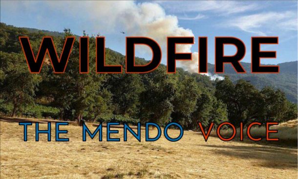 an image of a fire with label: Wildfire: The Mendo Voice