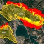 Satellite image Mendocino Complex Fires Aug. 4