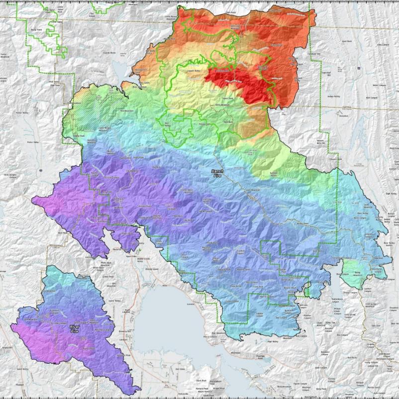 Mendocino Complex map