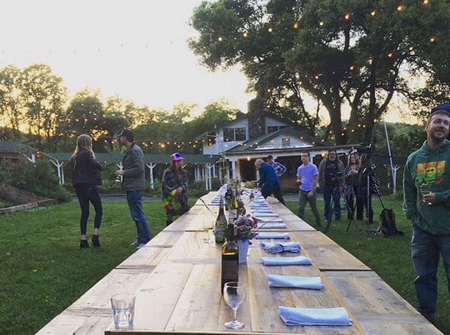 MAP appellations farm to table dinner at Yokayo Ranch, April 2017.