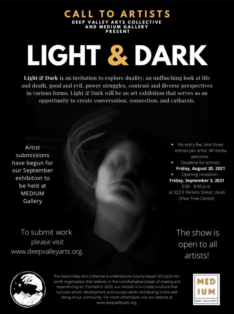 New Ukiah gallery seeking art for show, "Light & Dark" • The