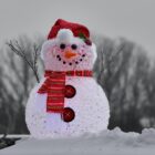 close up photography of snowman