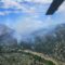 Aerial view of Slide 1 Fire burning in the Yolla Bolly Middle Eel Wilderness, August 17, 2023.
