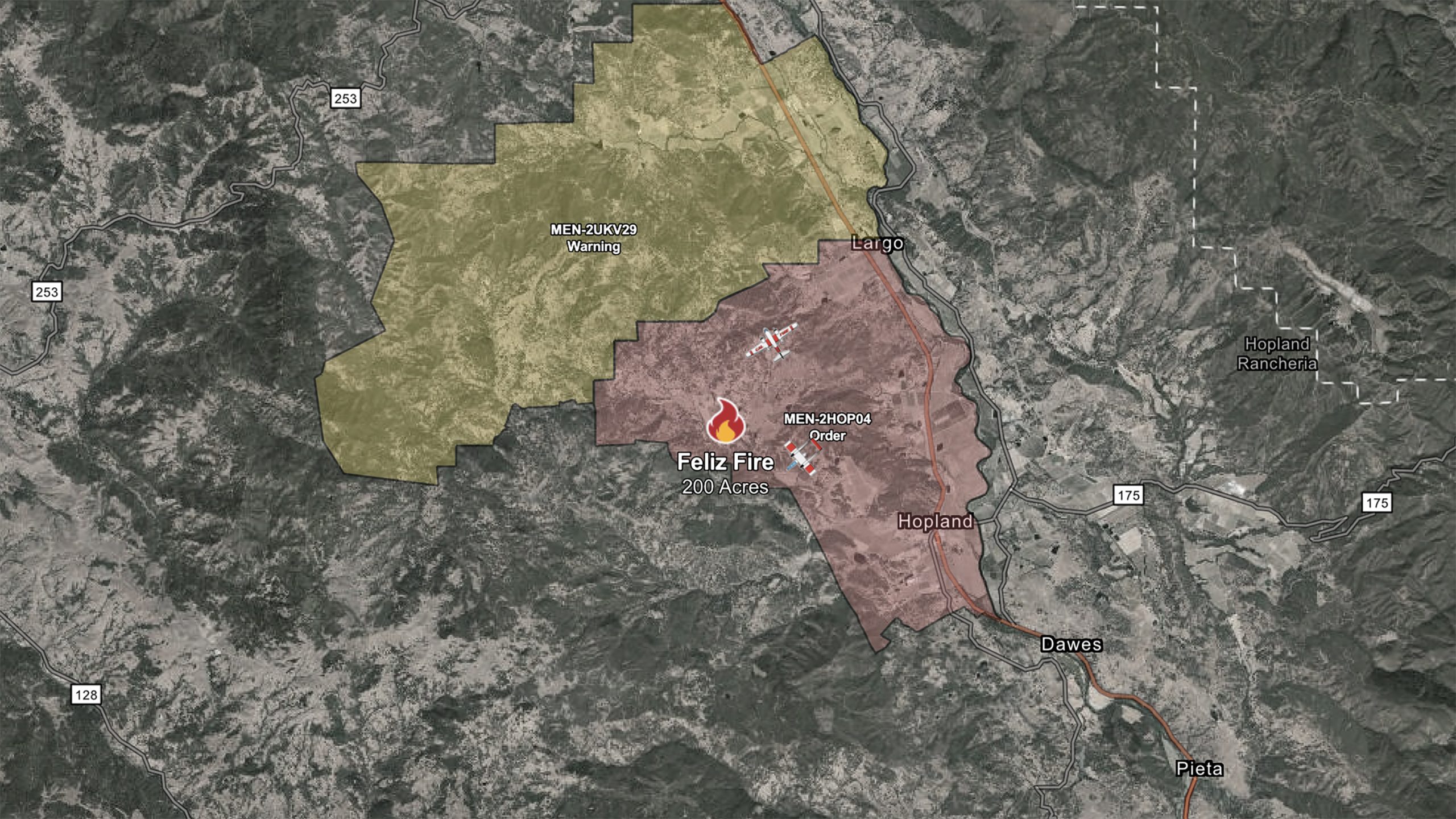 Wildfire evacuation ordered in Hopland as blaze jumps to 200 acres